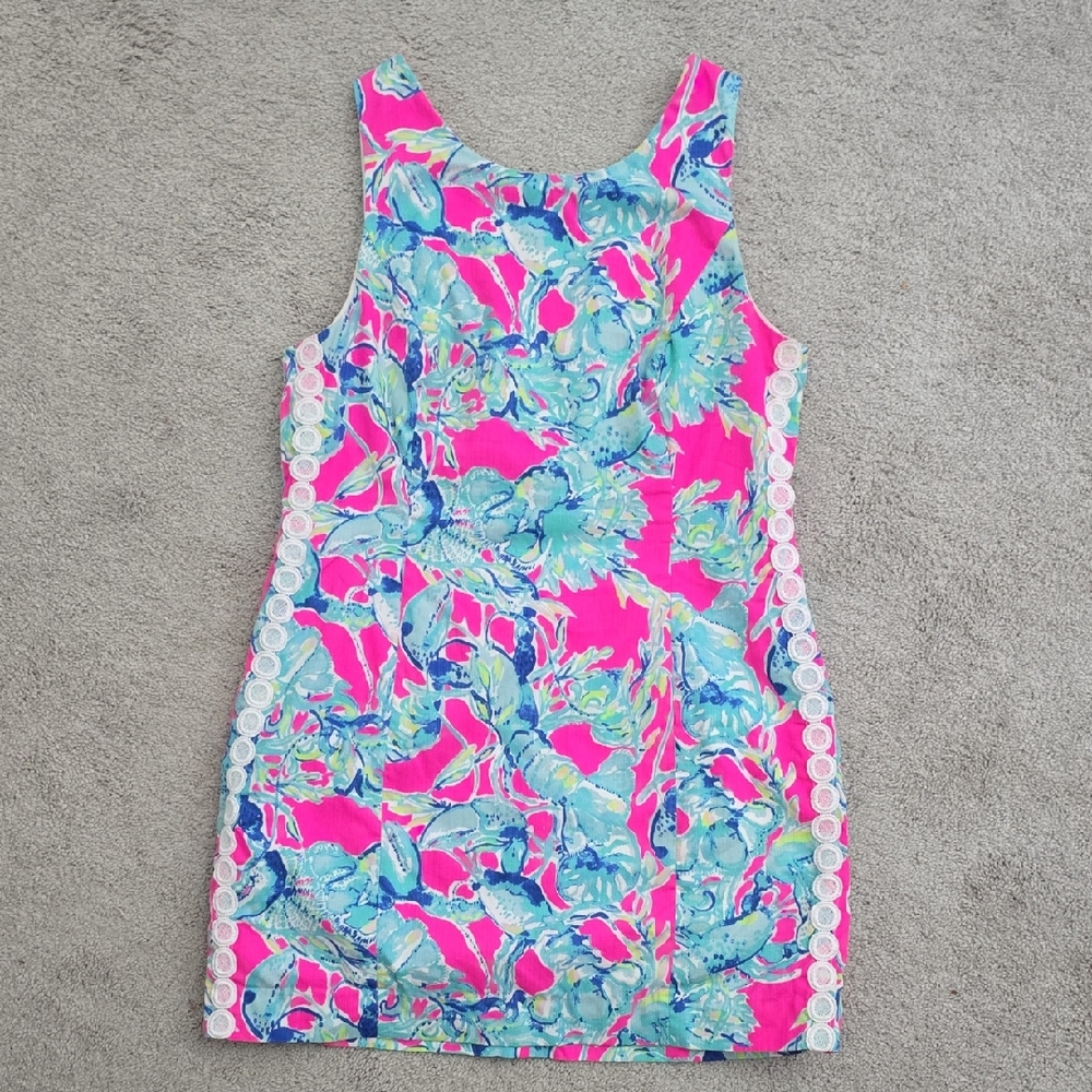 Lilly Pulitzer Pink and Blue Shift Dress